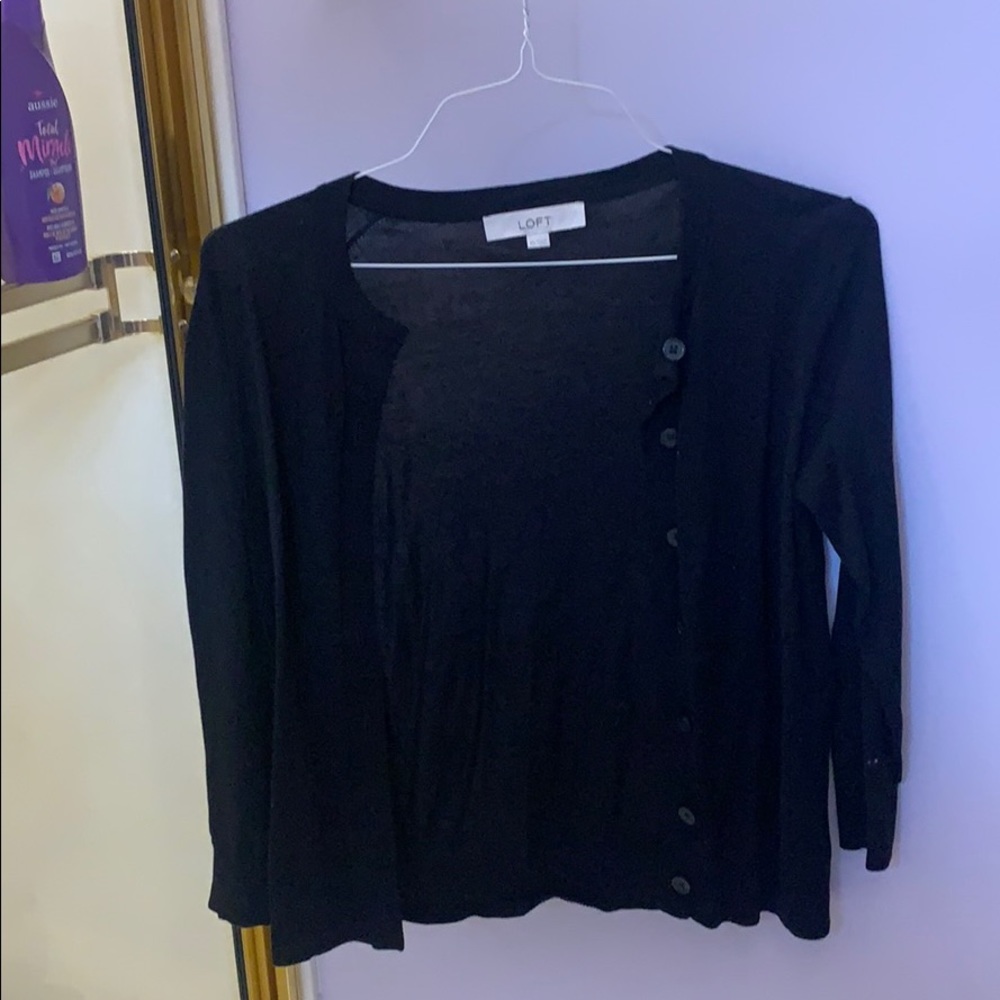 Black loft signature cardigan